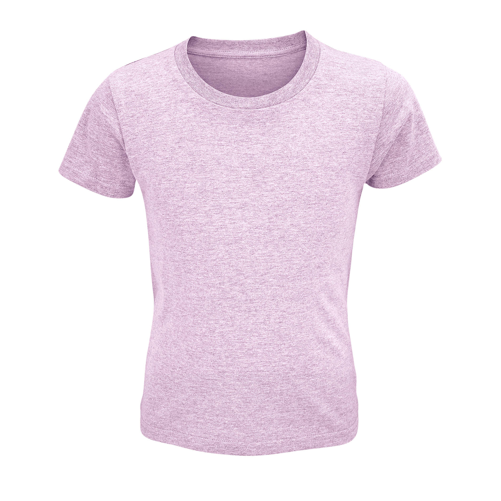 T-shirt personnalisé coton bio enfant 150g - CRUSADER rose chiné